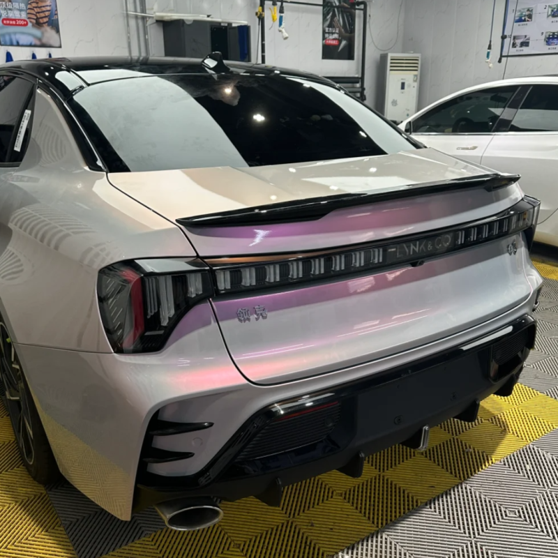 Gloss Twin Candy Grey Red Car Wrap