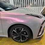 Gloss Twin Candy Grey Red Car Wrap