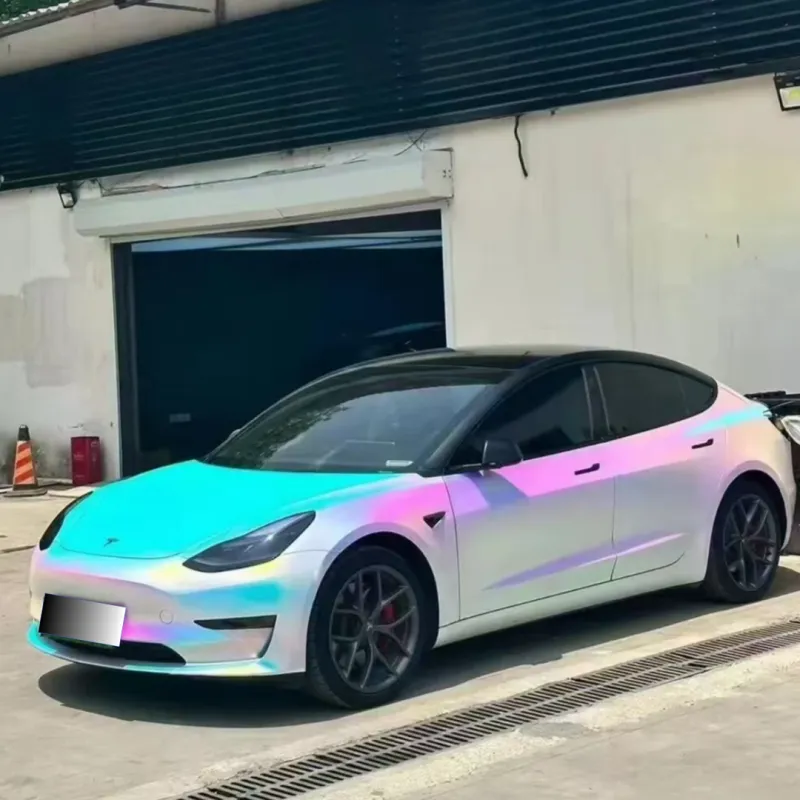 Matte Holographic Rainbow Neo Chrome Car Vinyl Wrap 