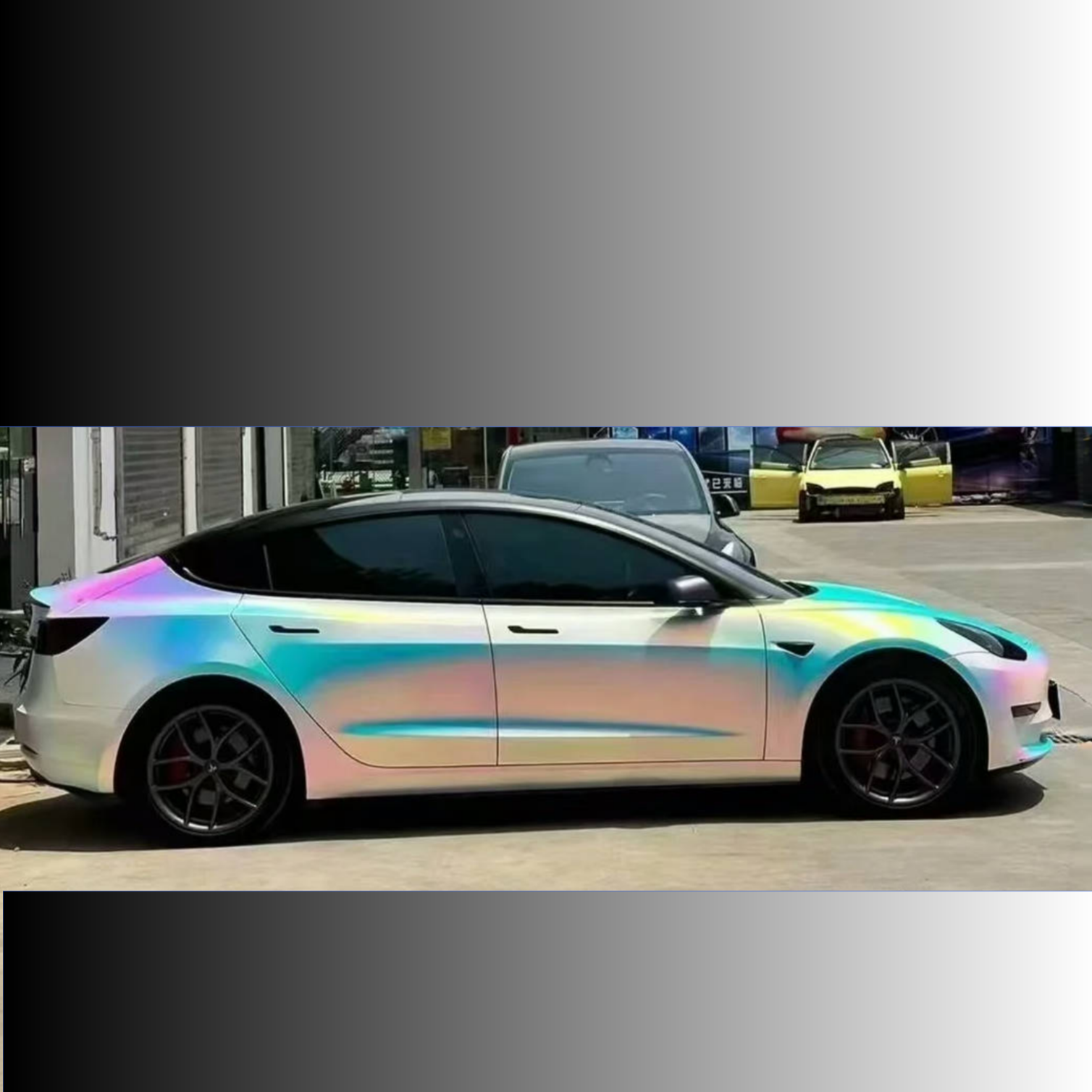 Matte Holographic Rainbow Neo Chrome Car Vinyl Wrap Non-stretchable