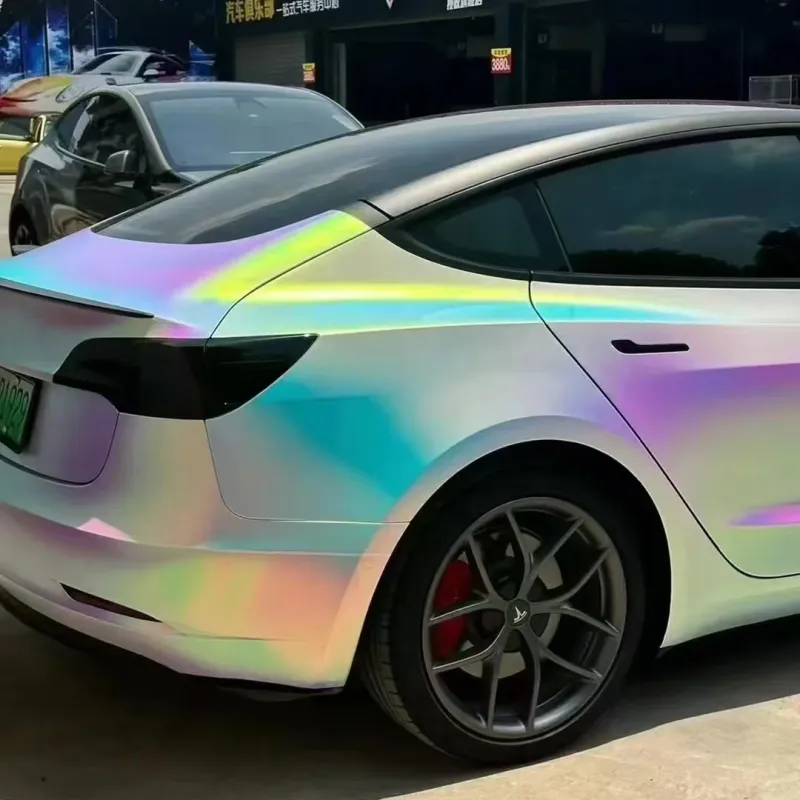 Matte Holographic Rainbow Neo Chrome Car Vinyl Wrap 