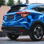 Chrome Mirror Blue Car Vinyl Wrap