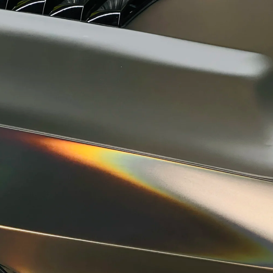 PET Neon Electroplated Tungsten Steel Grey Car Vinyl Wrap