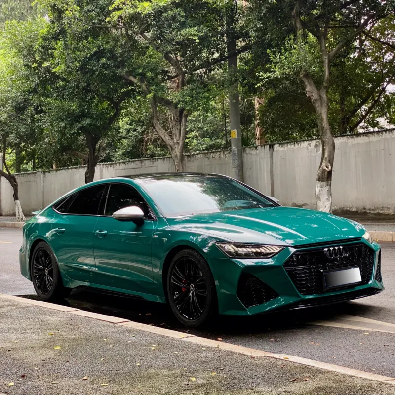 Gloss Audi Hell Green Car Vinyl Wrap