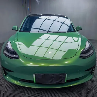 TPU Gloss Aston Martin Iridescent Emerald Green Car Vinyl Wrap 02