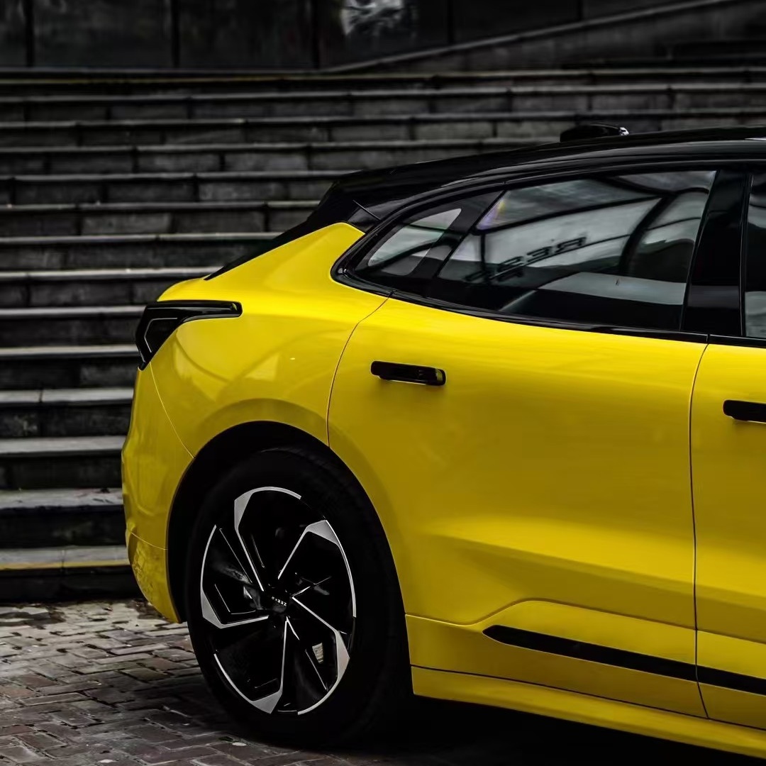 Glossy Crystal Maize Yellow Car Vinyl Wrap