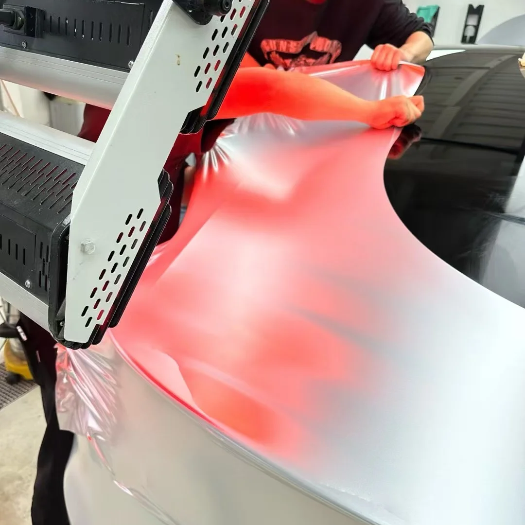 Matte Chrome Alexander Silver Car Vinyl Wrap