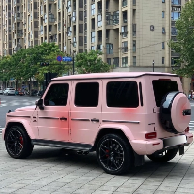 Shy Blushing Pink Custom Car Vinyl Wrap 02