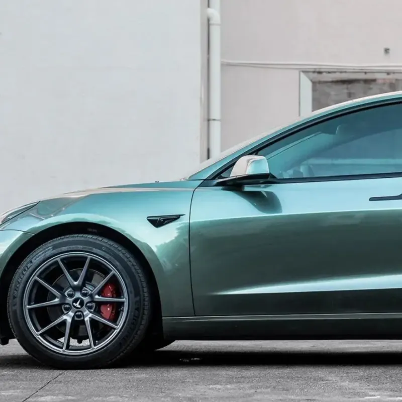 Gloss PET Liquid Alpine Green Car Vinyl Wrap