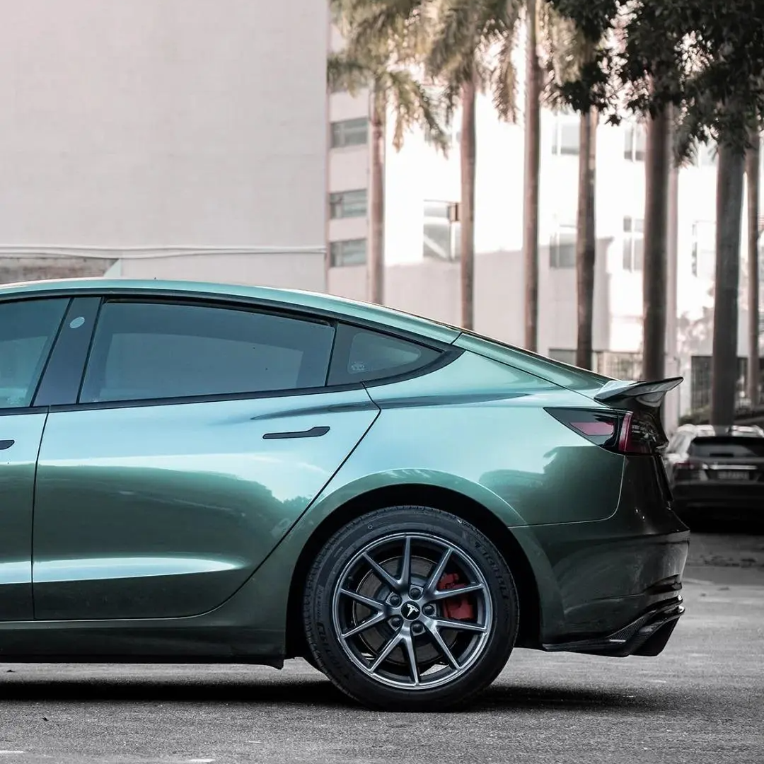 Gloss PET Liquid Alpine Green Car Vinyl Wrap