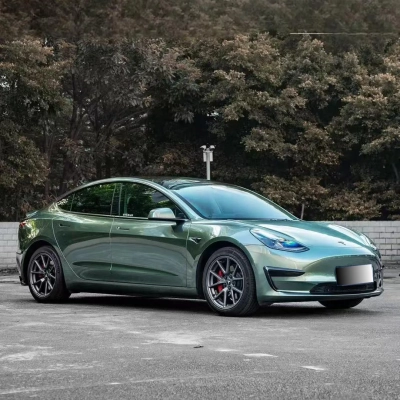 Gloss PET Liquid Alpine Green Car Vinyl Wrap 02