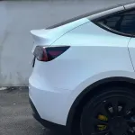 Tesla Matte Aurora White Car Vinyl Wrap