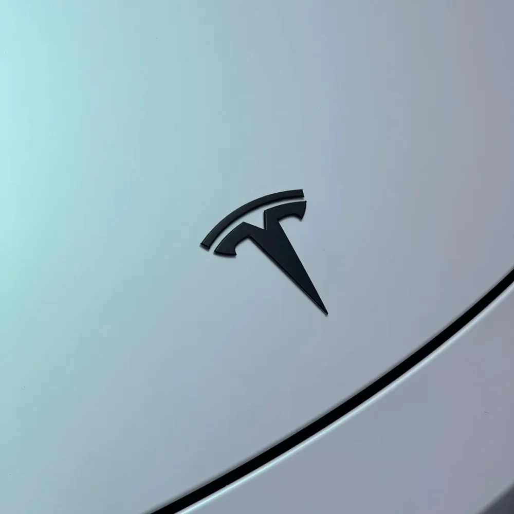 Tesla Matte Aurora White Car Vinyl Wrap