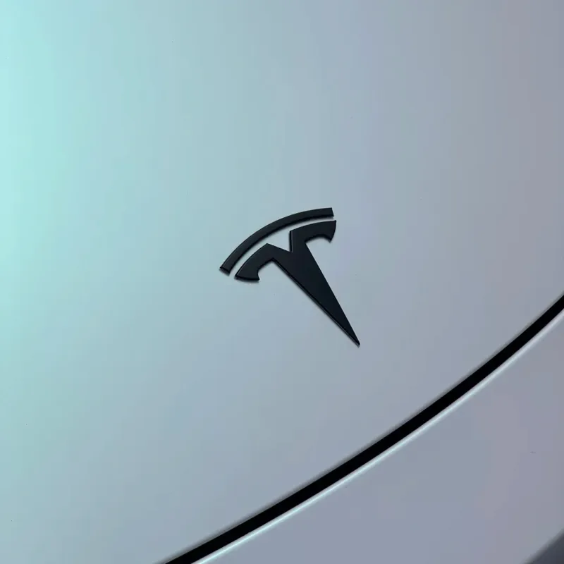 Tesla Matte Aurora White Car Vinyl Wrap
