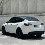Tesla Matte Aurora White Car Vinyl Wrap