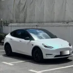 Tesla Matte Aurora White Car Vinyl Wrap