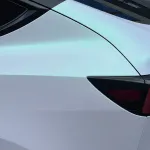 Tesla Matte Aurora White Car Vinyl Wrap