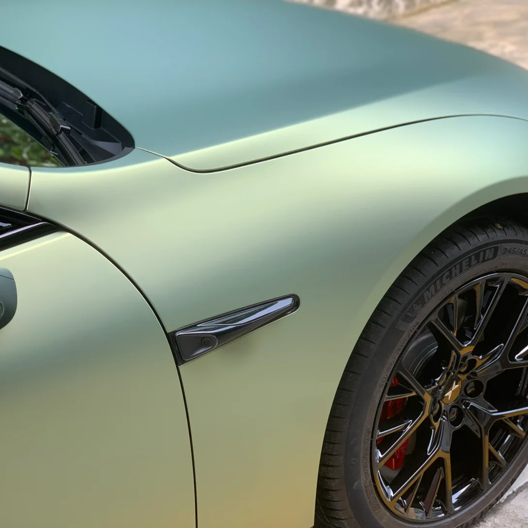 PET Matte Urban Bamboo Green Car Vinyl Wrap