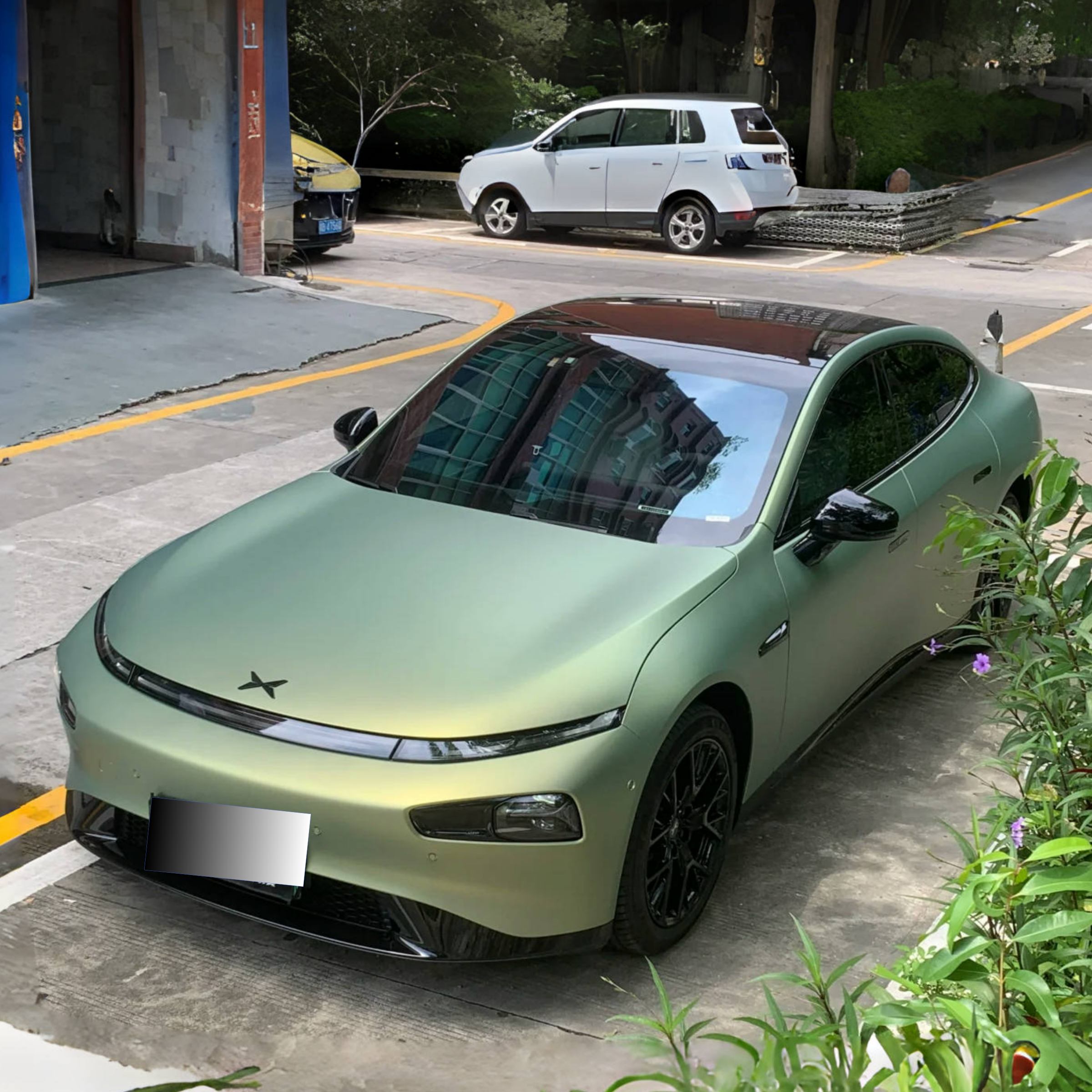 PET Matte Urban Bamboo Green Car Vinyl Wrap