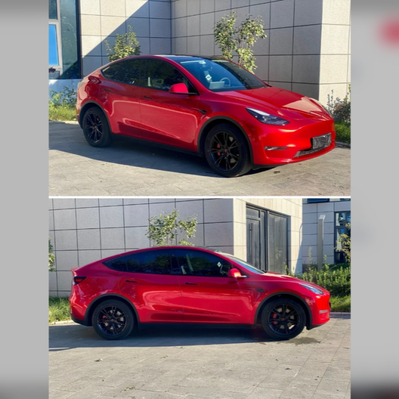 PET Gloss Metallic Vampire Red Car Vinyl Wrap