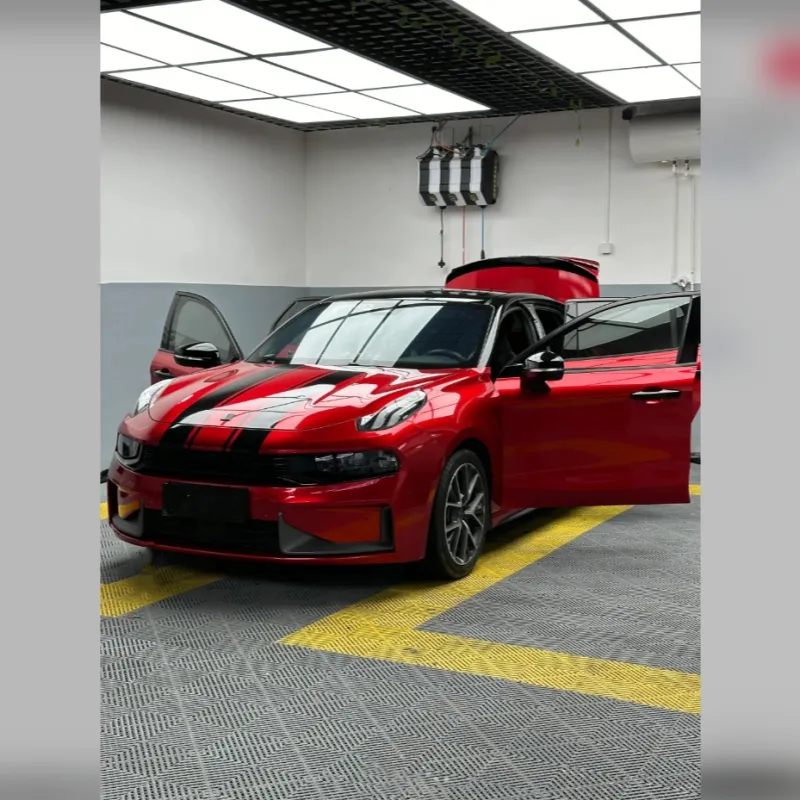 glossy metallic vampire red vinyl wrap