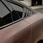  Matte Black Red Forged Carbon Car Vinyl Wrap
