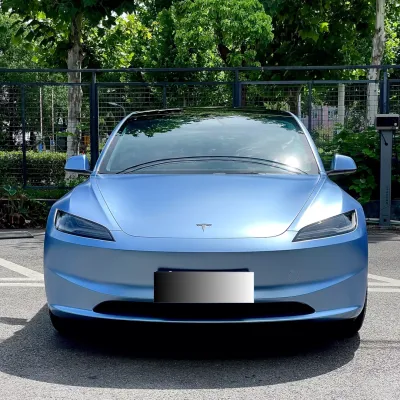 Pure Metal Mist Blue Car Vinyl Wrap 02