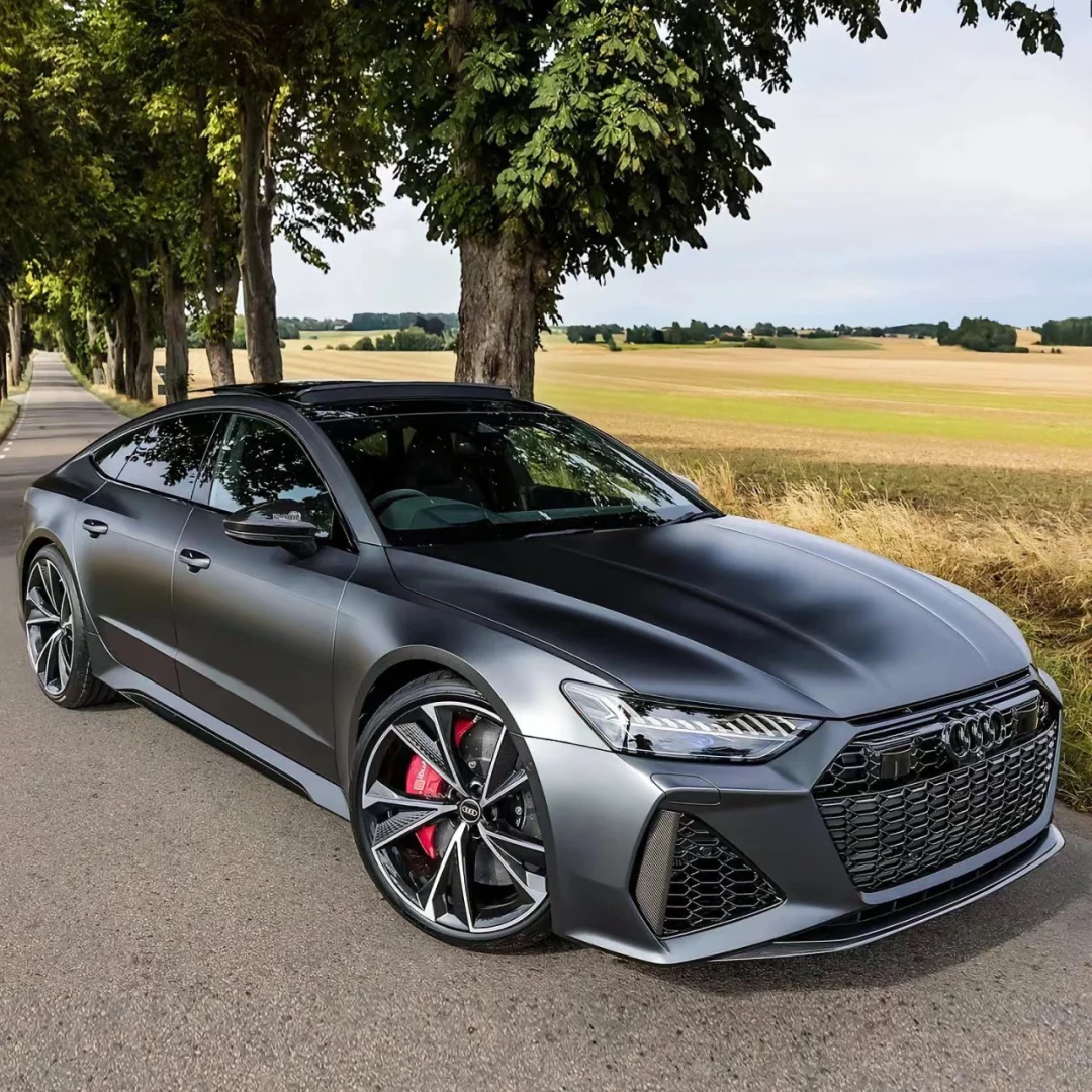 PET Matte Metallic AMG Grey Car Vinyl Wrap