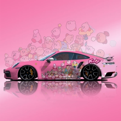 Gloss Pink Series Customized Car Vinyl Wrap 01