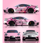 Gloss Pink Series Customized Car Vinyl Wrap