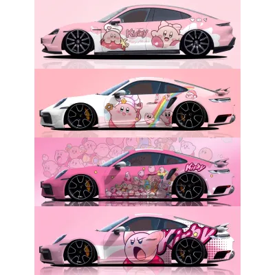 Gloss Pink Series Customized Car Vinyl Wrap 02
