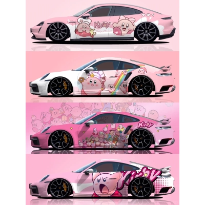 Gloss Pink Series Customized Car Vinyl Wrap 02
