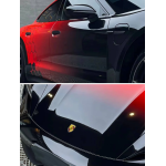 Gloss Red Black Dragon Scale Customized Car Vinyl Wrap