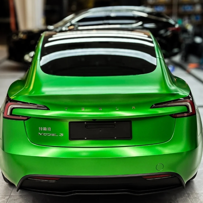 Ultra-Matte Flame Green Car Vinyl Wrap