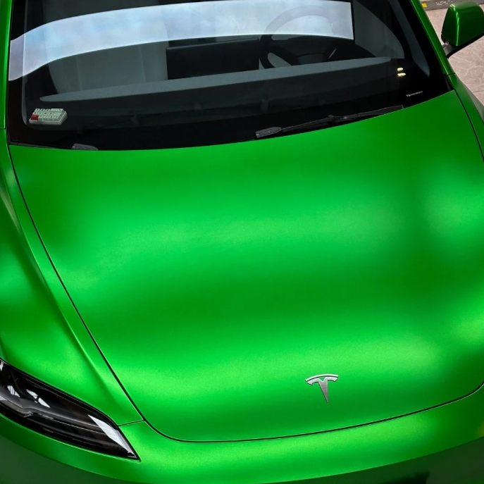 Ultra-Matte Flame Green Car Vinyl Wrap