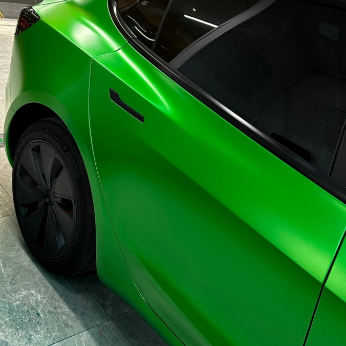 Ultra-Matte Flame Green Car Vinyl Wrap
