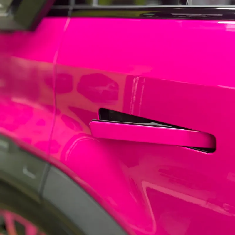 Glossy Crystal Rose Red Car Vinyl Wrap