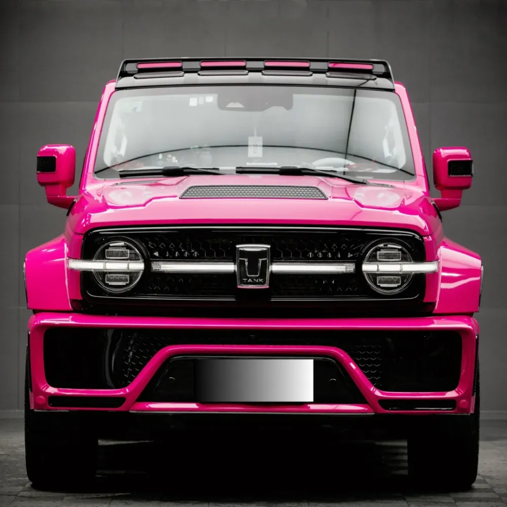 Glossy Crystal Rose Red Car Vinyl Wrap