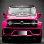 Glossy Crystal Rose Red Car Vinyl Wrap