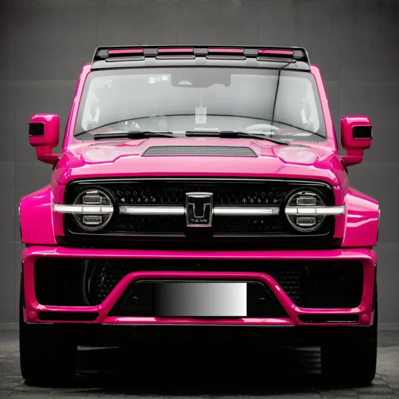 Glossy Crystal Rose Red Car Vinyl Wrap