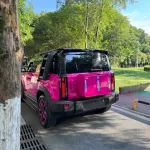 Glossy Crystal Rose Red Car Vinyl Wrap