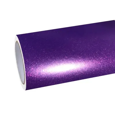 Benz Matte Diamond Purple Gold Car Vinyl Wrap 01