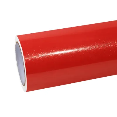 Sparkle Red Car Vinyl Wrap 01