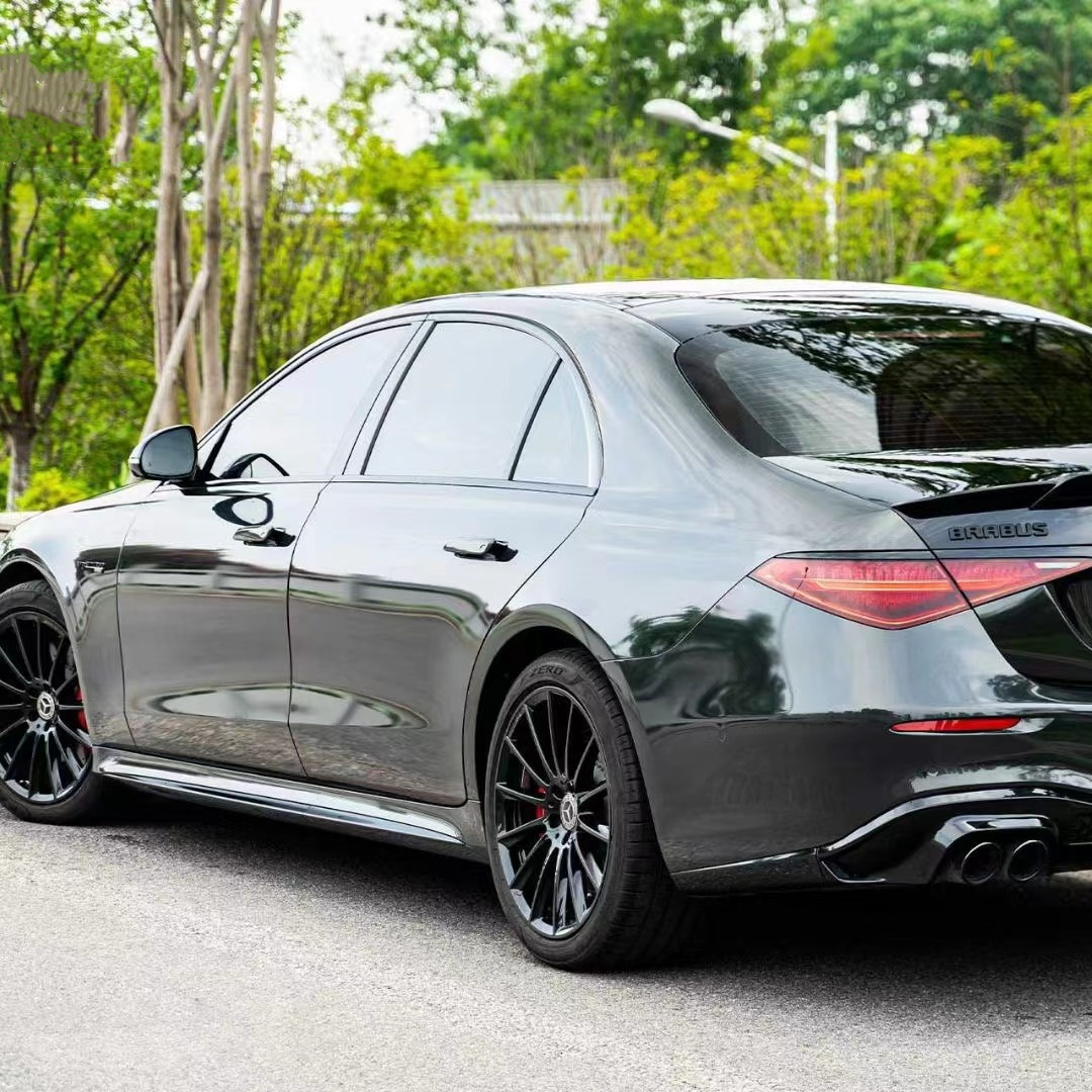 Porsche Benz Gloss Volcano Grey Car Vinyl Wrap