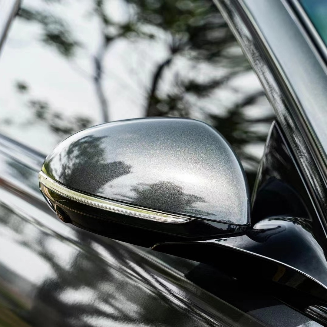 Porsche Benz Gloss Volcano Grey Car Vinyl Wrap