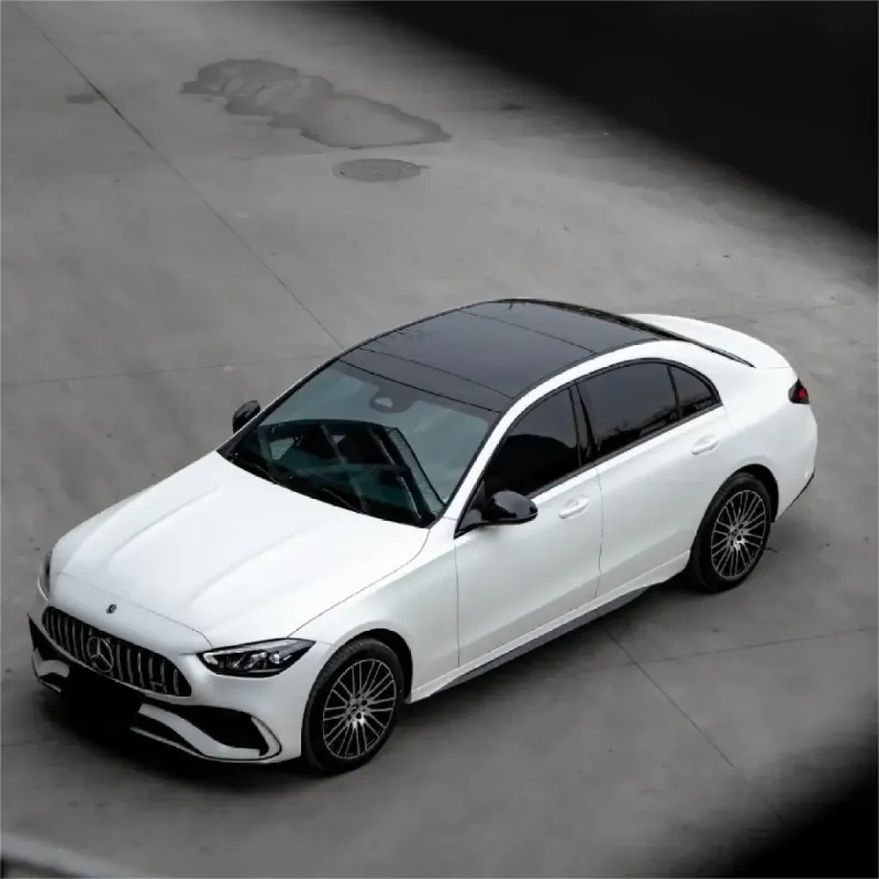 Satin Pearl White Car Vinyl Wrap