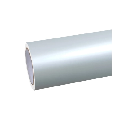 Satin Pearl White Car Vinyl Wrap 01