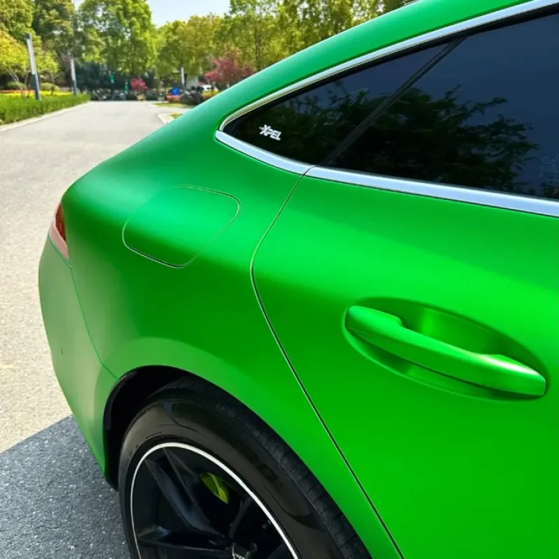 Matte Chrome Green Car Vinyl Wrap