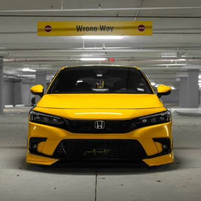 Gloss Sunflower Yellow Car Vinyl Wrap 02