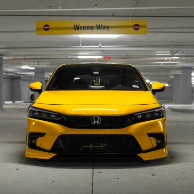 Gloss Sunflower Yellow Car Vinyl Wrap 02